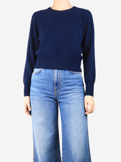 Navy blue cropped cashmere jumper - size M Knitwear J.Crew 