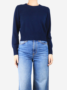 J.Crew Navy blue cropped cashmere jumper - size M