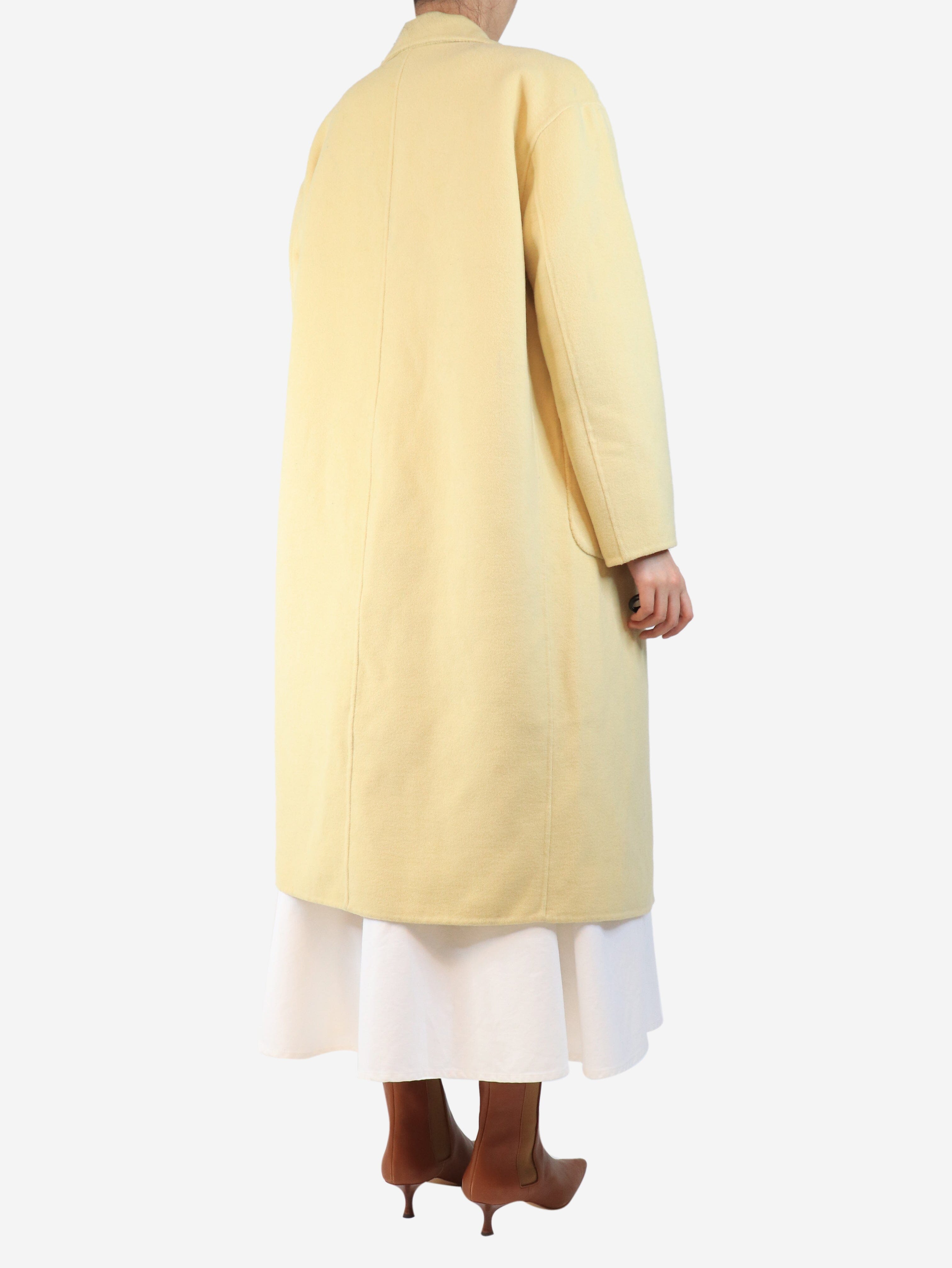 Yellow Vinky oversized wool-blend coat - size UK 10 Coats & Jackets Rino & Pelle 