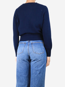 J.Crew Navy blue cropped cashmere jumper - size M
