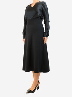 Black A-line midi skirt - size M Skirts Sonia Rykiel 