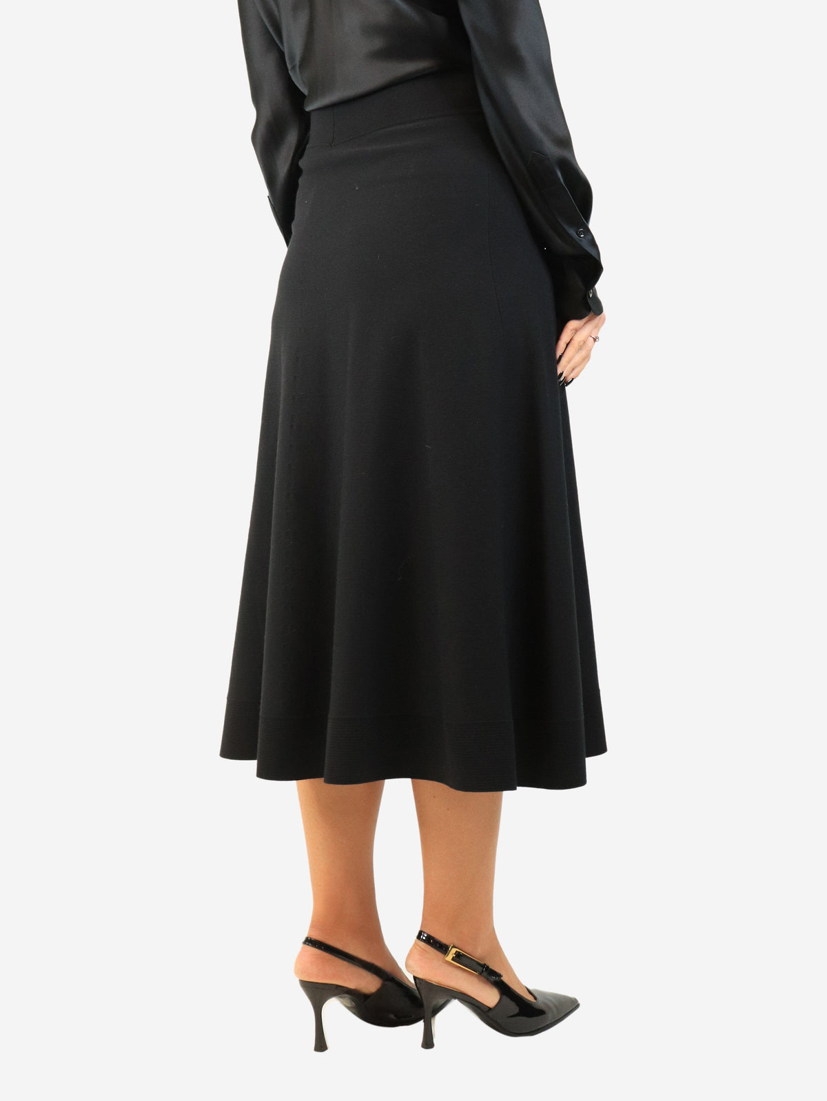 Black A-line midi skirt - size M Skirts Sonia Rykiel 