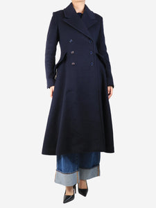 Gabriela Hearst Navy blue double-breasted cashmere coat - size UK 10