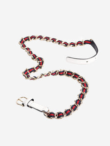 Gucci Red and navy chain belt