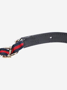 Gucci Red and navy chain belt