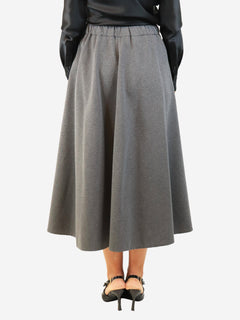 Grey A-line midi skirt - size UK 14 Skirts Brunello Cucinelli 