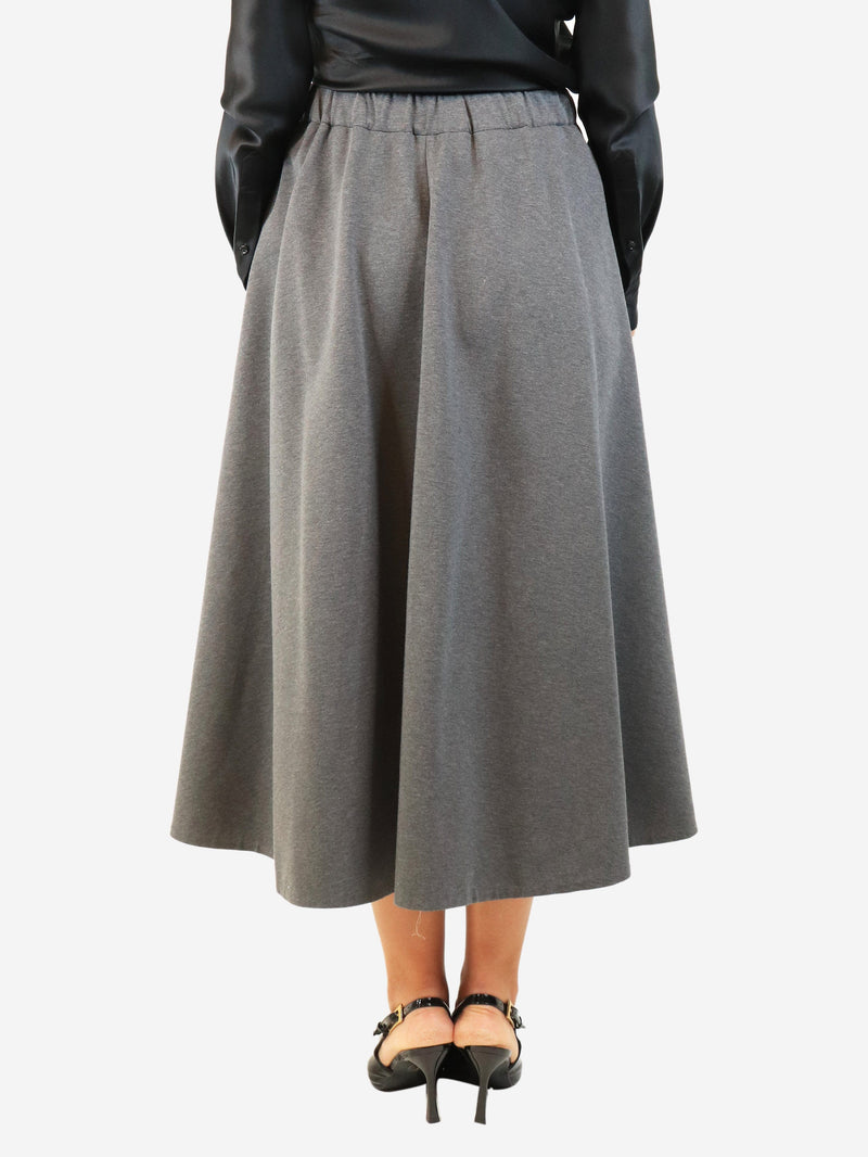 Grey A-line midi skirt - size UK 14 Skirts Brunello Cucinelli 