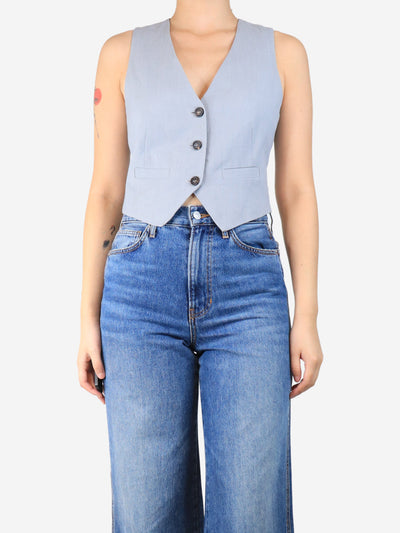 Grey fitted waistcoat - size UK 8 Tops Brunello Cucinelli 