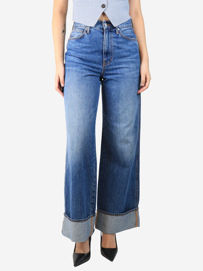Veronica Beard Blue foldover jeans - size UK 8 Trousers Veronica Beard 