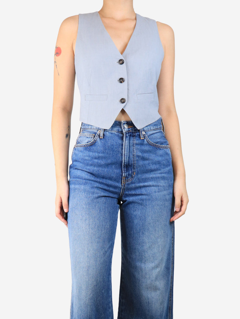 Grey fitted waistcoat - size UK 8 Tops Brunello Cucinelli 
