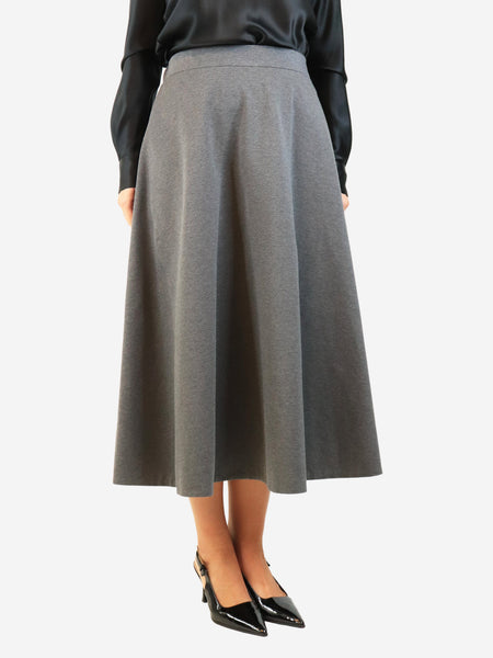 Grey A-line midi skirt - size UK 14 product image