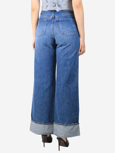 Veronica Beard Veronica Beard Blue foldover jeans - size UK 8