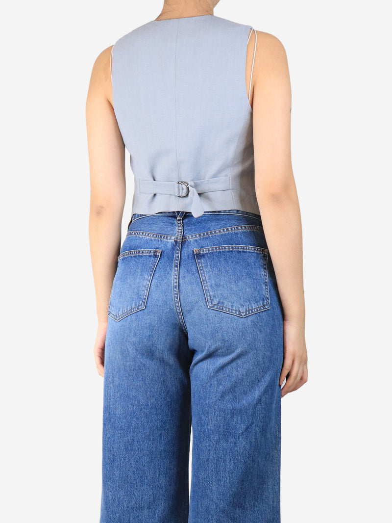 Grey fitted waistcoat - size UK 8 Tops Brunello Cucinelli 