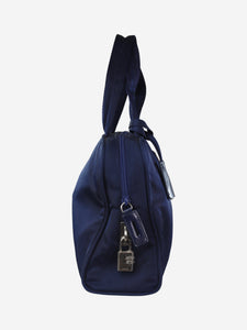 Prada Navy nylon Boston top-handle bag