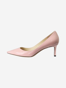 Jimmy Choo Pink pointed toe patent heels - size EU 38.5