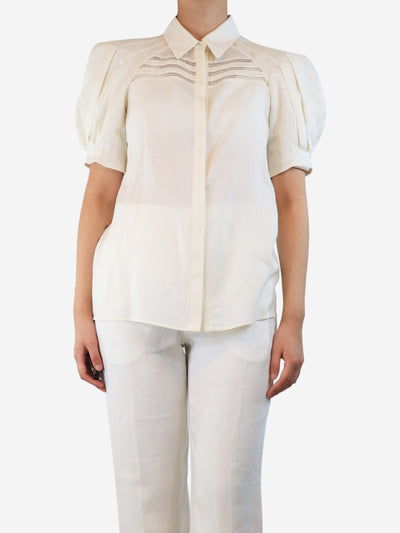 Cream button-up flowy blouse - size UK 8 Tops Gabriela Hearst 