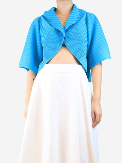 Blue pleated cardigan - size One Size Tops Issey Miyake 