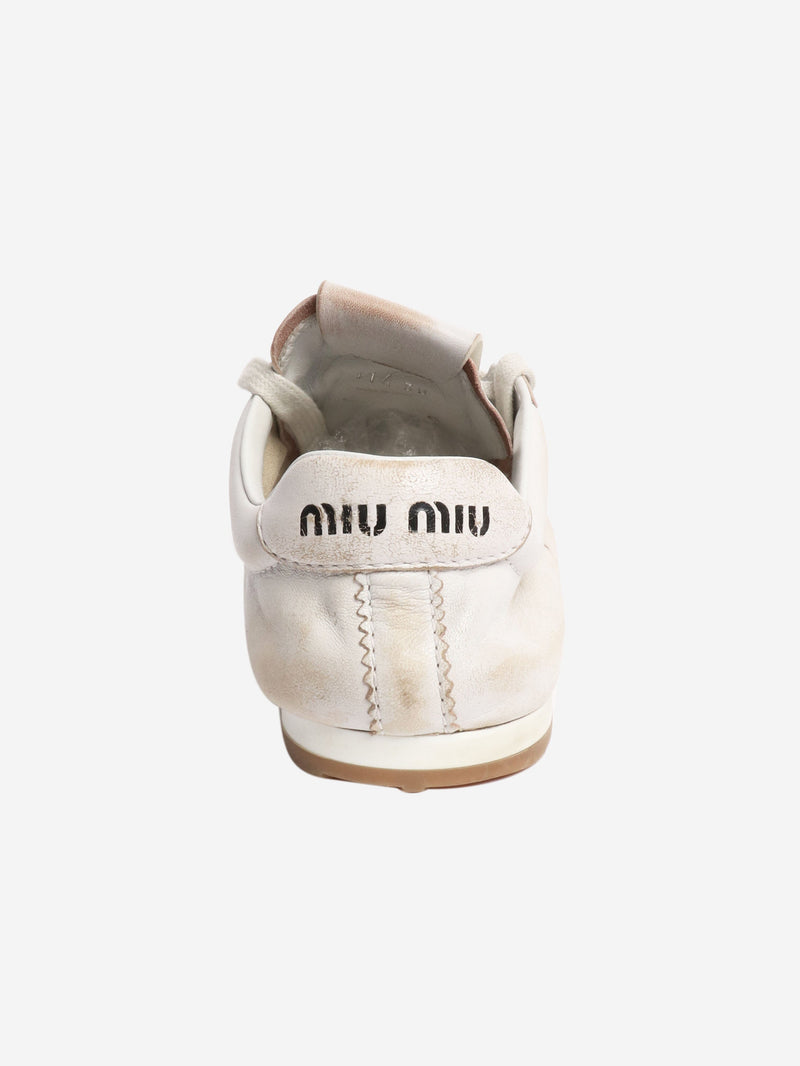 Plume leather sneakers - size EU 38 Trainers Miu Miu 