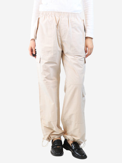 Beige cargo parachute trousers - size M Trousers Mad Happy 