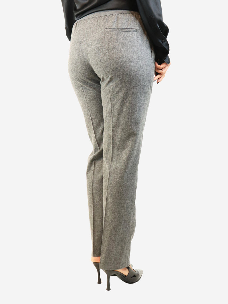 Grey marl elasticated-waist trousers - size UK 10 Trousers Agnona 