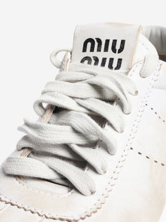 Plume leather sneakers - size EU 38 Trainers Miu Miu 