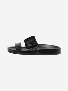Manolo Blahnik Black Mayfu leather slides - size EU 37.5