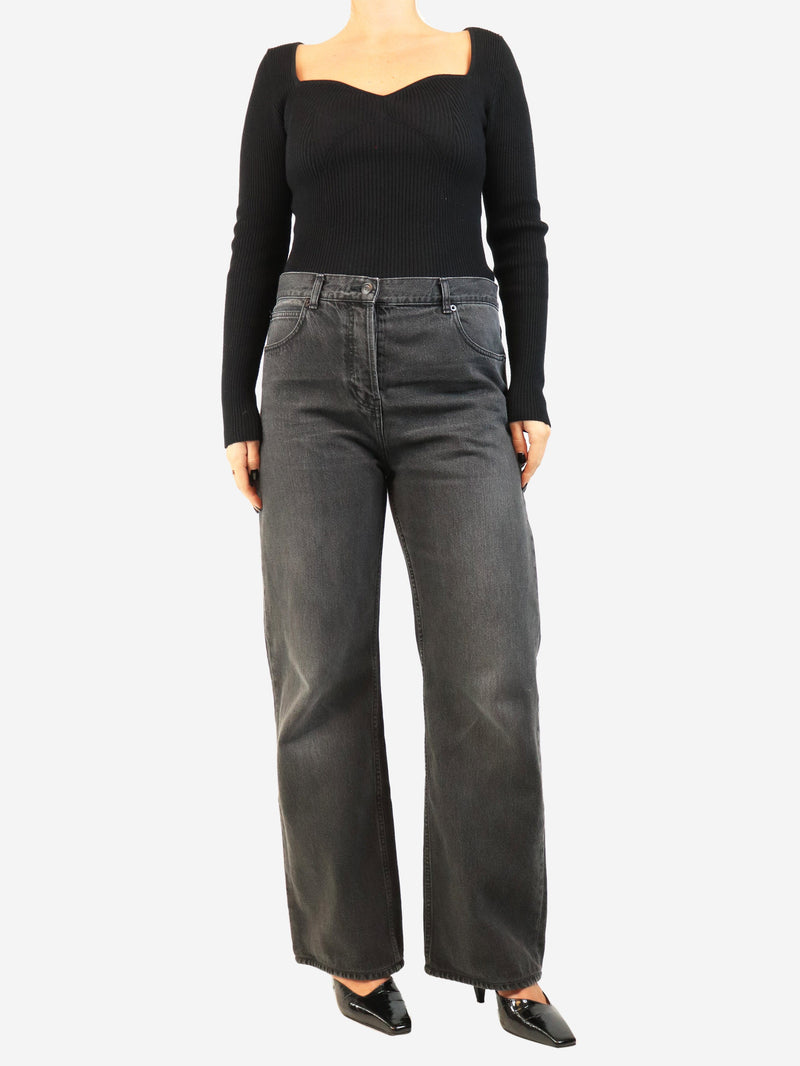 The Row Washed black wide-leg jeans - size UK 8 Denim The Row 