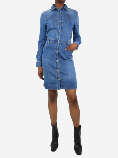Blue long-sleeved denim shirt dress - size IT 38 Coats & Jackets Stella McCartney 
