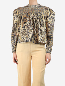 Ulla Johnson Printed corduroy top - size UK 8