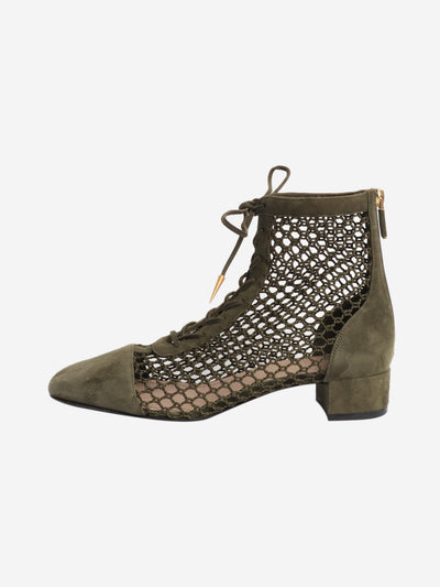 Green suede lace-up ankle boots - size EU 37.5 Boots Dior 