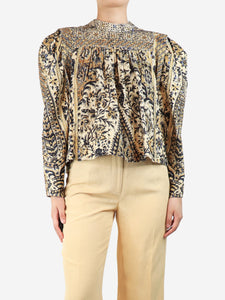 Ulla Johnson Printed corduroy top - size UK 8