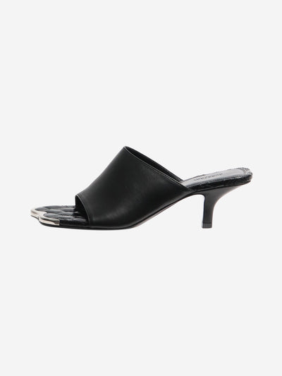 Black Duck leather mules - size EU 38.5 Heels Burberry 