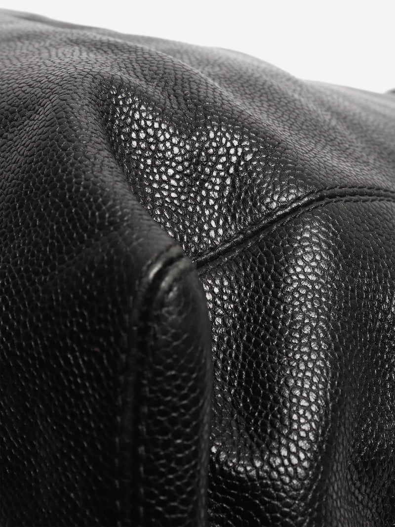 Black vintage 1996 Coco Mark caviar chain tote bag Tote Bags Chanel 