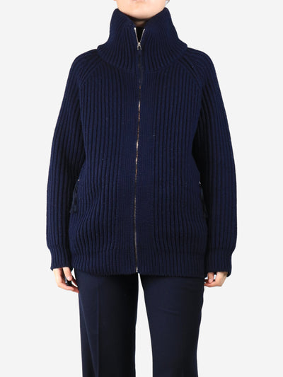Navy blue heavyweight zip cardigan - size M Knitwear Gabriela Hearst 