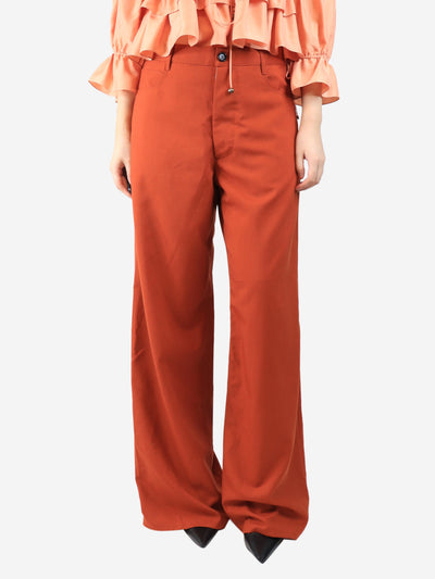 Rust wool trousers - size UK 12 Trousers Marni 