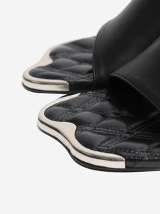 Burberry Black Duck leather mules - size EU 38.5