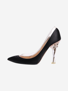 Valentino Black satin and PVC pumps - size EU 37.5