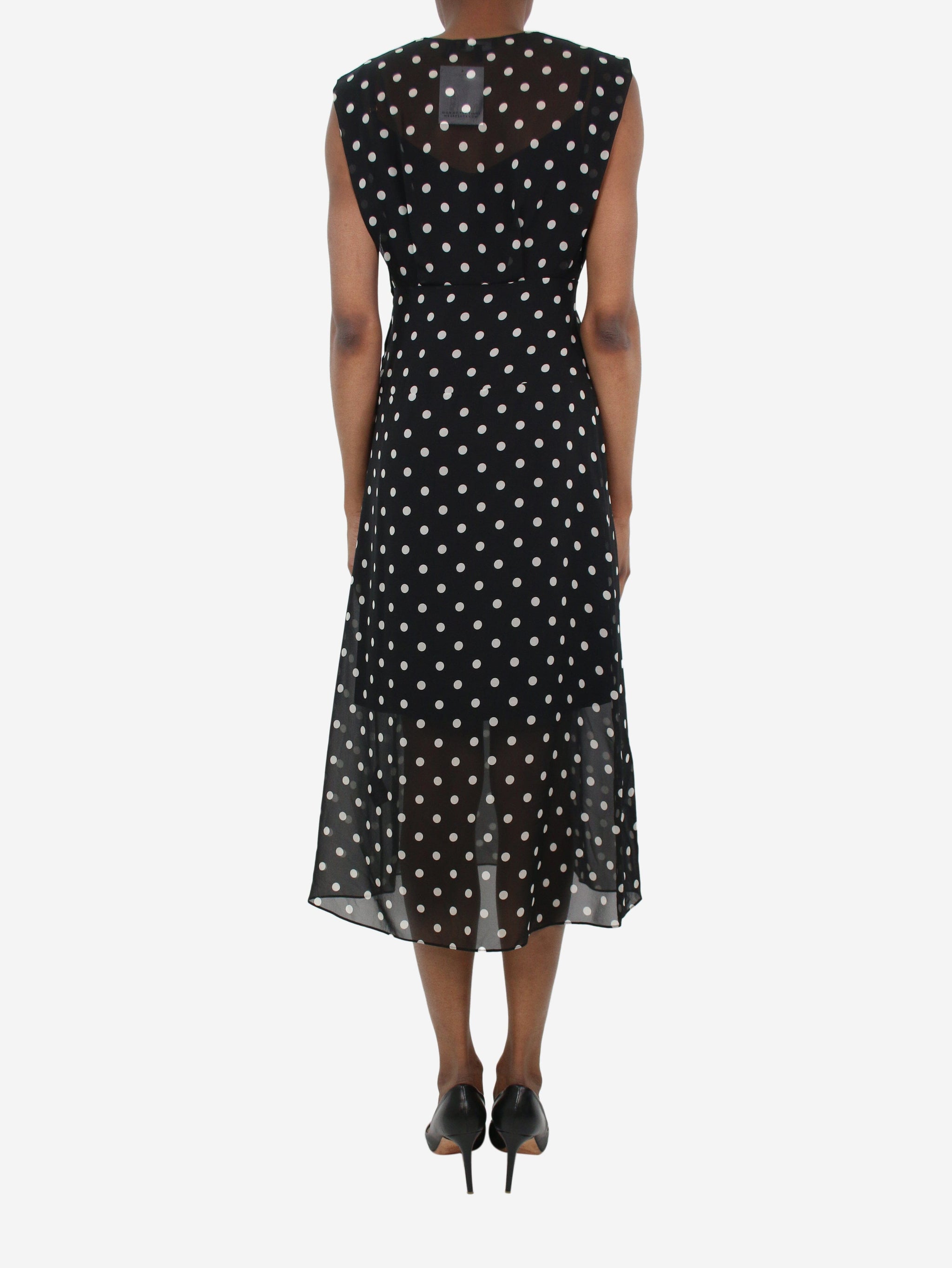 Black sheer hotsell polka dot dress