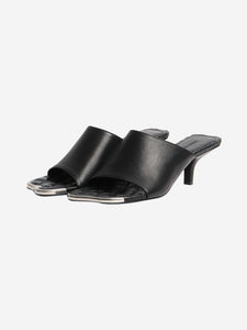 Burberry Black Duck leather mules - size EU 38.5