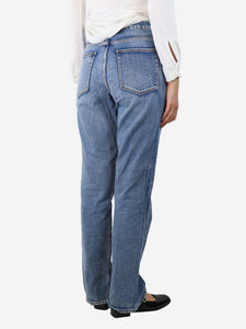 Good American Blue stone-washed slit jeans - size UK 8