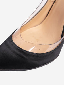 Valentino Black satin and PVC pumps - size EU 37.5