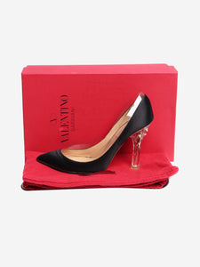 Valentino Black satin and PVC pumps - size EU 37.5