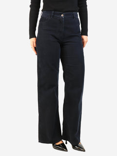 Navy straight-leg corduroy trousers - size UK 10 Trousers The Row 