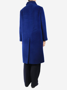 Rosso 35 Blue alpaca-blend coat - size UK 12