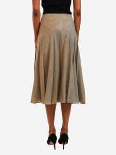 Grey lighweight wool-blend midi skirt - size UK 6 Skirts Ralph Lauren 