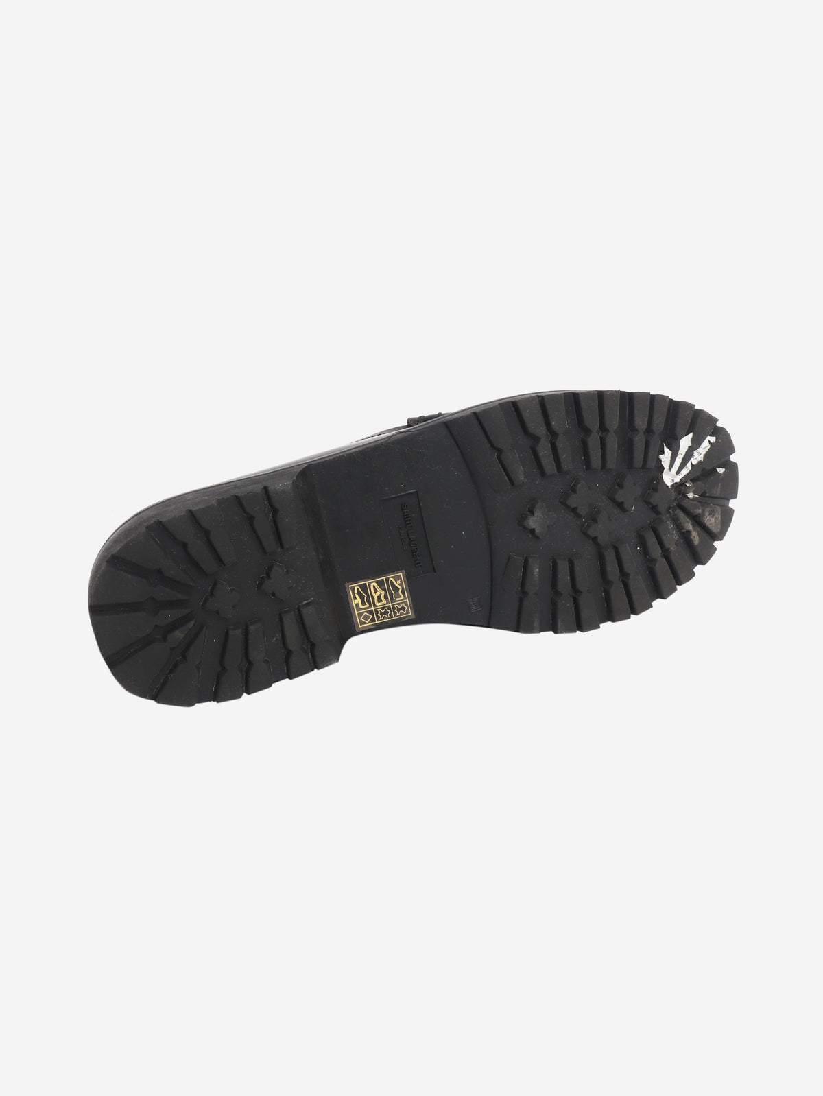 Black glazed leather penny loafers - size EU 40 Shoes Saint Laurent 