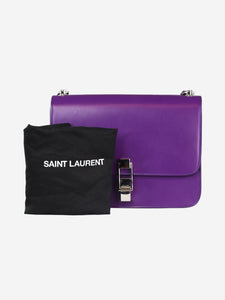 Saint Laurent Purple silver hardware Le Carre - size