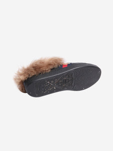 Gucci Black Ace fur-lined trainers - size EU 37