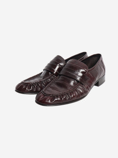 Burgundy eel soft loafers - size EU 40 Shoes The Row 