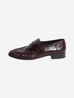 Burgundy eel soft loafers - size EU 40 Shoes The Row 
